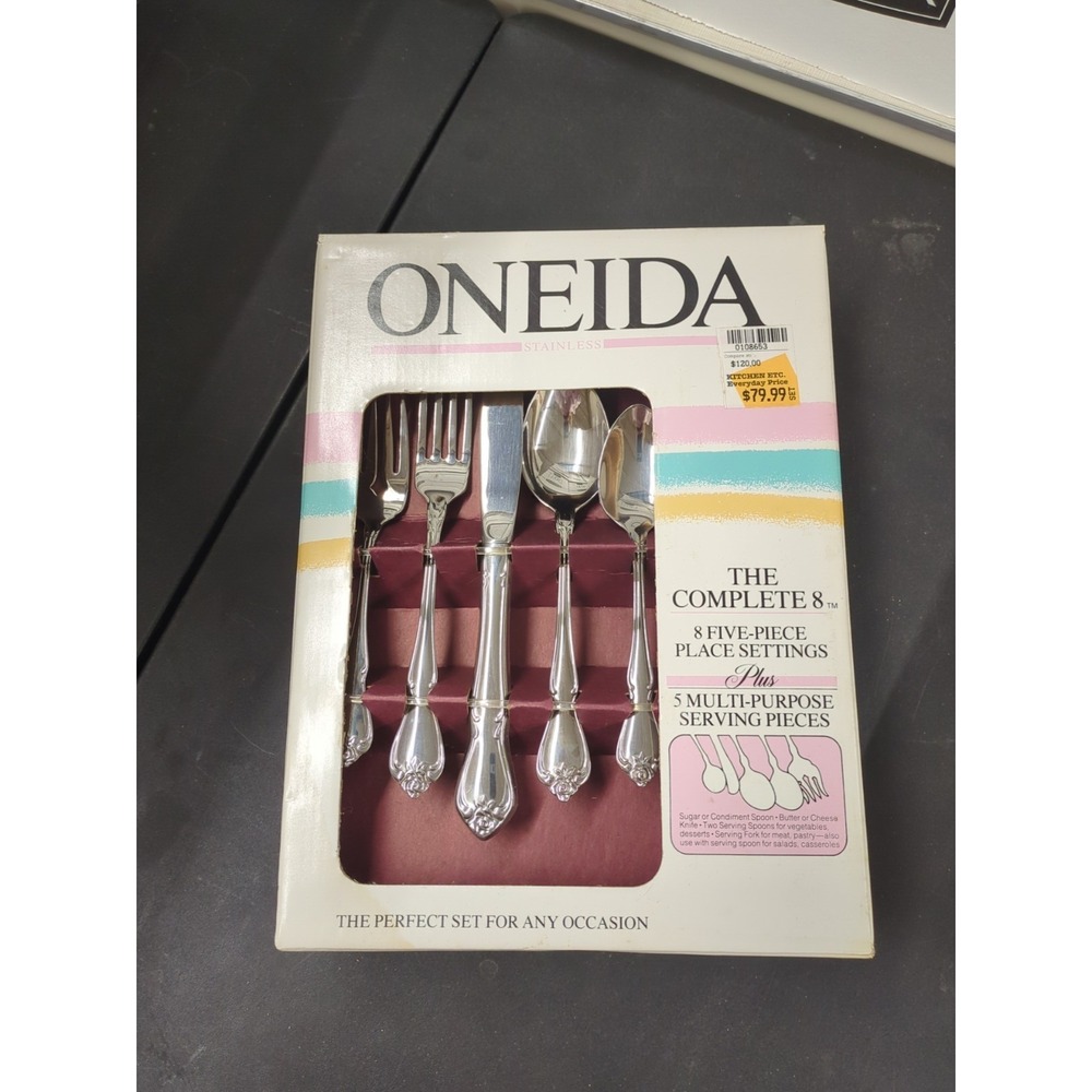Oneida Wilmington Flatware 8 Five Piece Place Settings True Rose